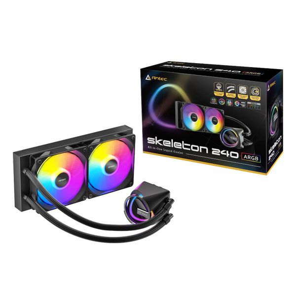 Antec Skeleton 240 ARGB CPU Liquid Cooler - Black