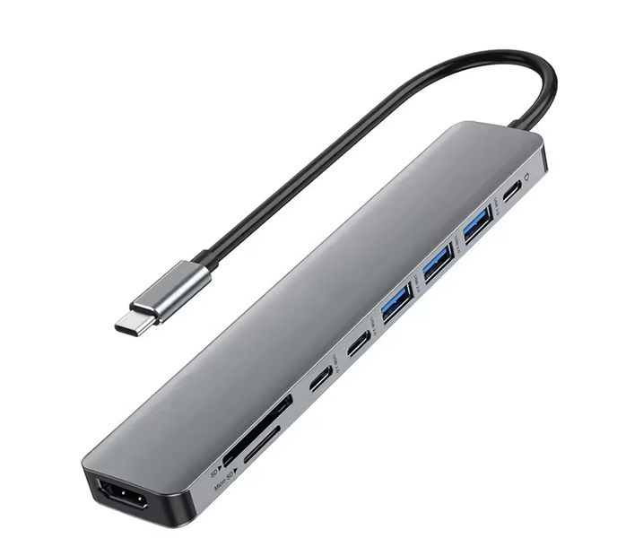 9 in 1 USB Type C Hub Adapter 4K Charging Gigabit USB3.0 Docking Station
