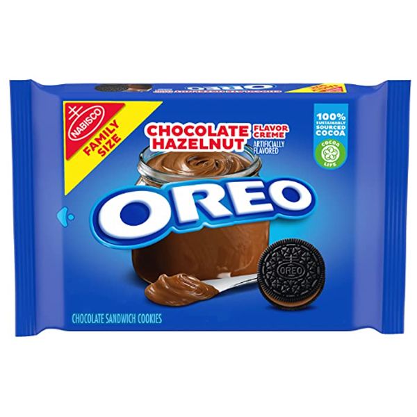 OREO Chocolate Hazelnut Flavored Creme Chocolate Sandwich Cookies