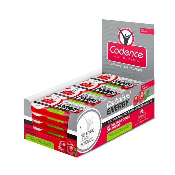 Cadence Nutrition CarboFuel Energy Bar Red Berry - 20 x 45g