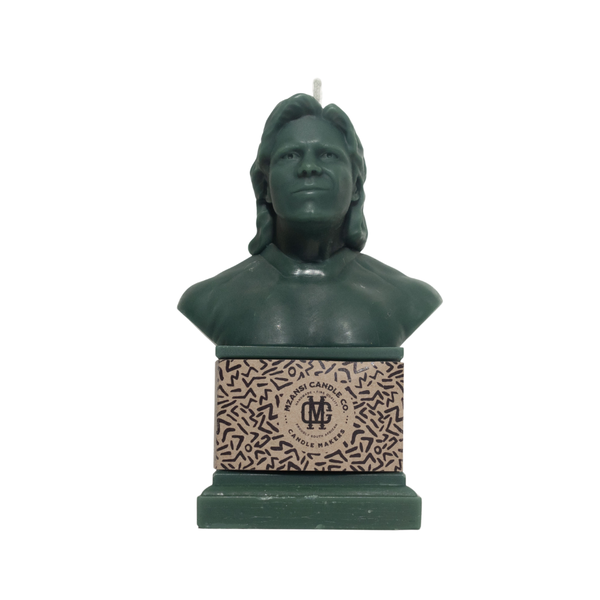 Mzansi Candle Co. Faf de Klerk Green Candle, Large ,21cm, 850 Grams