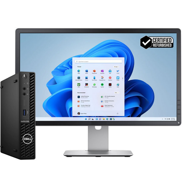 Dell OptiPlex 3090 Intel i5 PC with 16GB Ram, Win 11 + Monitor (Refurb)