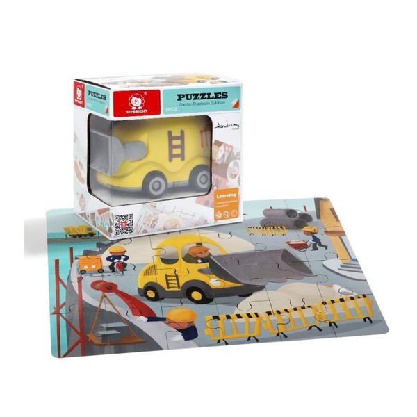 TopBright Wooden Puzzles in Bulldozer