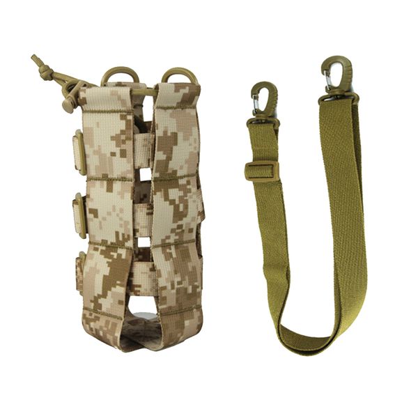 Portable Adjustable Tactical Water Bottle Pouch For Hiking Digital Desert