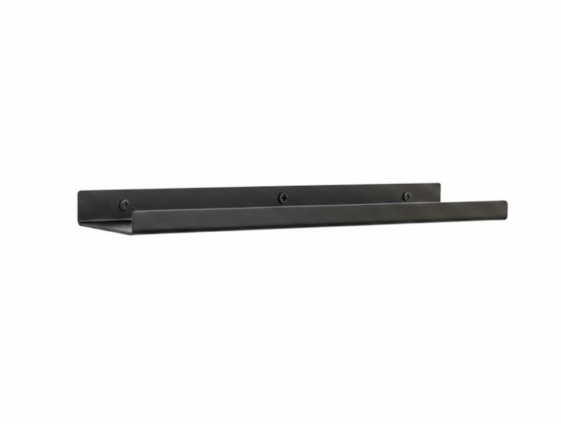 Modern Stainless Steel Floating Shelf - Black - MET-AL