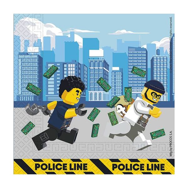 Lego City 2 Ply Napkins - 33 x 33cm