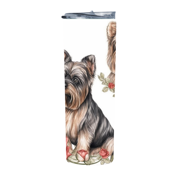 YORKSHIRE TERRIER Watercolor 20 Oz Straight Skinny Tumbler 237