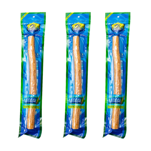 Miswak Natural Toothbrush 8-inch- Al Khair - 3 Pack