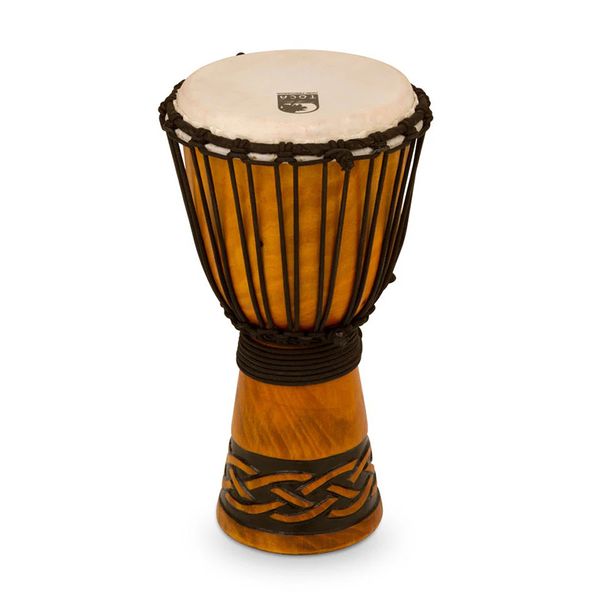 Toca 8" Origins Series Wood Rope Tuned Djembe - Celtic Knot Finish