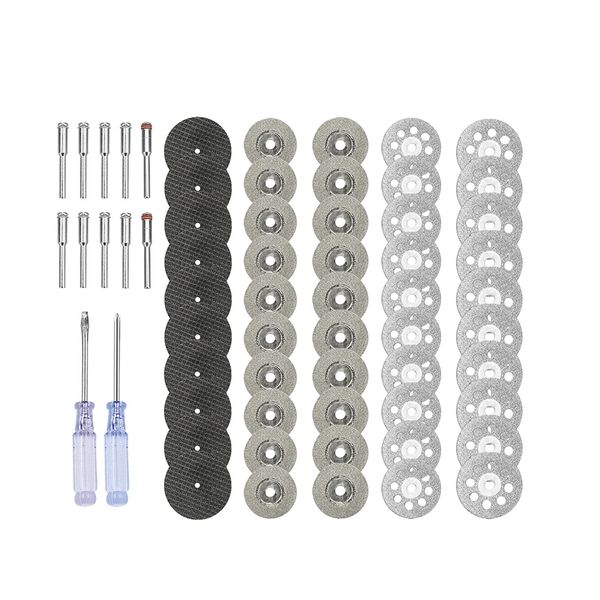 Diamond Cutting Wheels Set Stone Cutting Blades Grinding Wheels - 62 Pieces