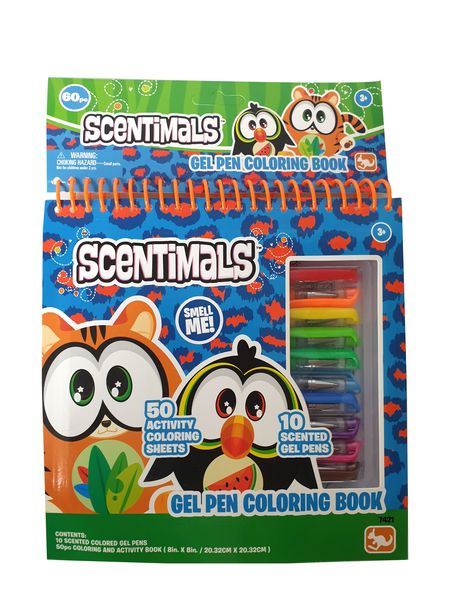 Scentimals 50 Sheet Coloring Book With 10 Gel Pens