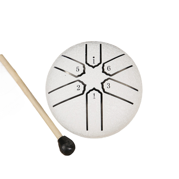3 Inch 6-Tone Steel Tongue Drum Mini Hand Pan Drums With Drumsticks A