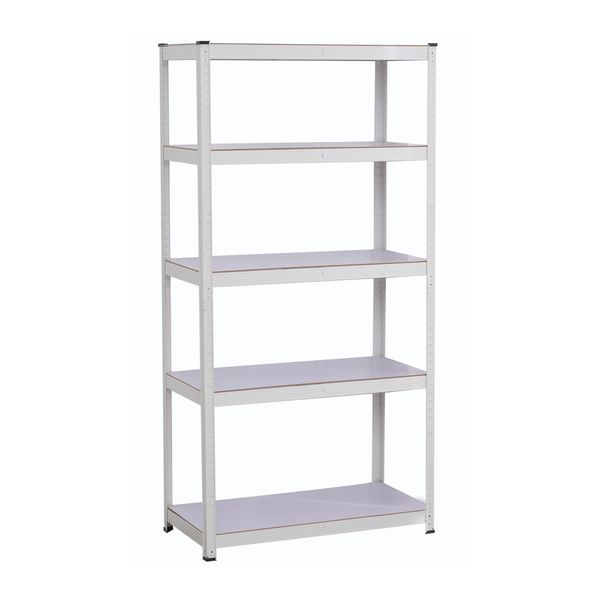 Titan Rack - 5 Tier Shelving - 90 x 45 x 180 CM - WHITE