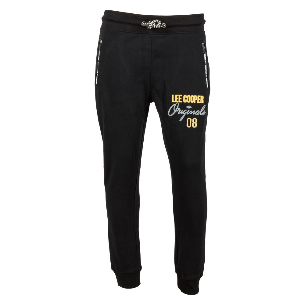 Lee Cooper Jogger Pants with Zips and Drawcord- Sedric - Black | Buy ...