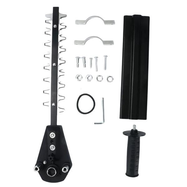 Electric hedge grinder, garden trimmer, and garden shears accessories