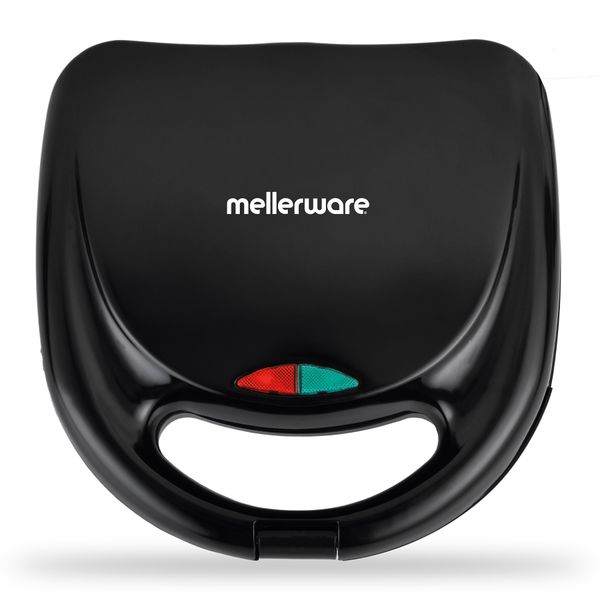 Mellerware Sandwich Maker 2 Slice Non-Stick Black 800W "Mercury" #