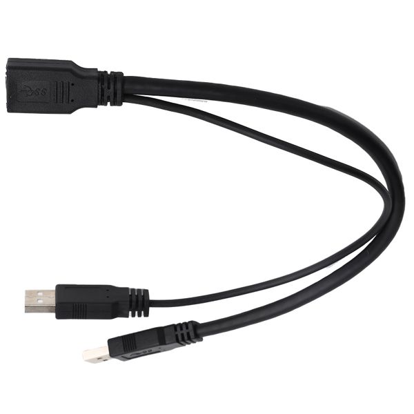 30cm USB 3.0 Extender, Female to Dual Male, for HDD