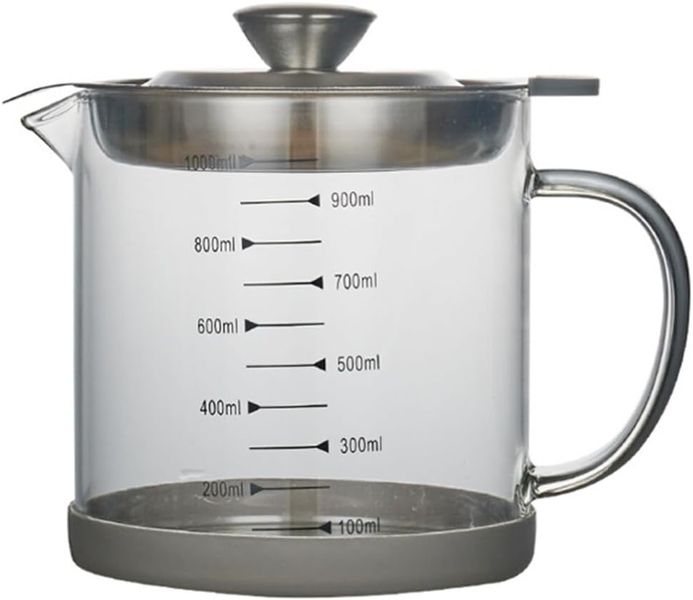 Borosilicate Glass Oil Strainer Pot - 1L