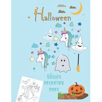 Halloween Unicorn Coloring Book: For kids ages 4-8 - Spooky Night