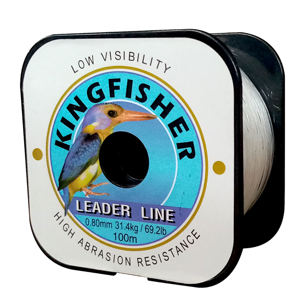 Kingfisher Nylon Leader Line 31.4KG/69.2Lb .80MM 100m Spool