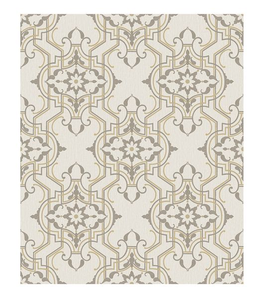 Damask Rose Wallpaper - Cream