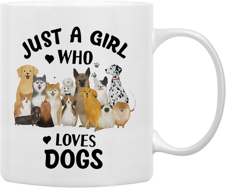 Girl who loves dogs-Father's day-Mother's day-Christmas-Valentines Mug