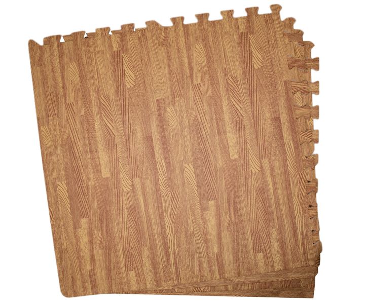 GetUp 4 Piece Eva Gym/Studio Floor Mat - Wooden Look