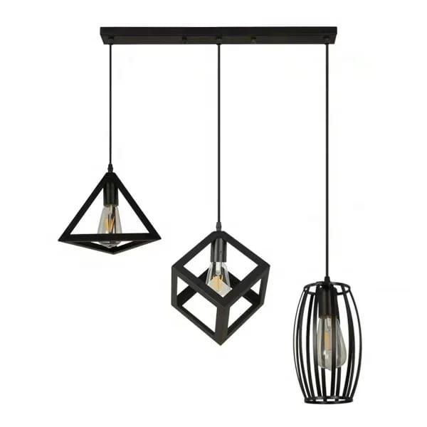 Nordic Iron Art Ceiling Pendant Three Head Lights LED Hanging Lamp