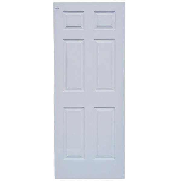 SMTE - 6 Panel Tudor PVC Interior Door, 204 x 82cm - Grey