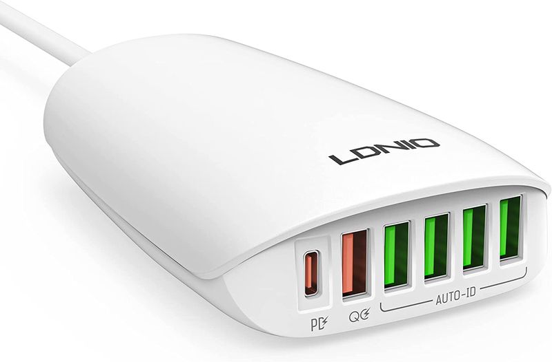 Multi-Ports Desktop Charging Station A6573C Support Laptop Tablet 65W