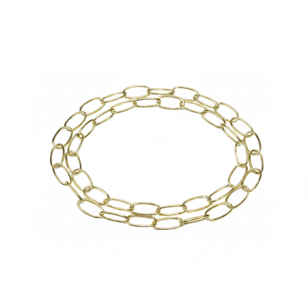 KRAFFT Brass Plated Decorative Oval Link Chain - 15m