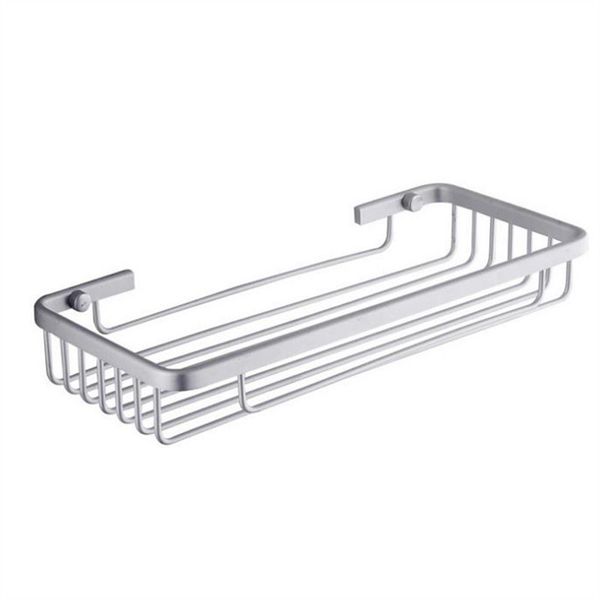 Chrome Aluminum Wall Mount Compartment Shower Rack