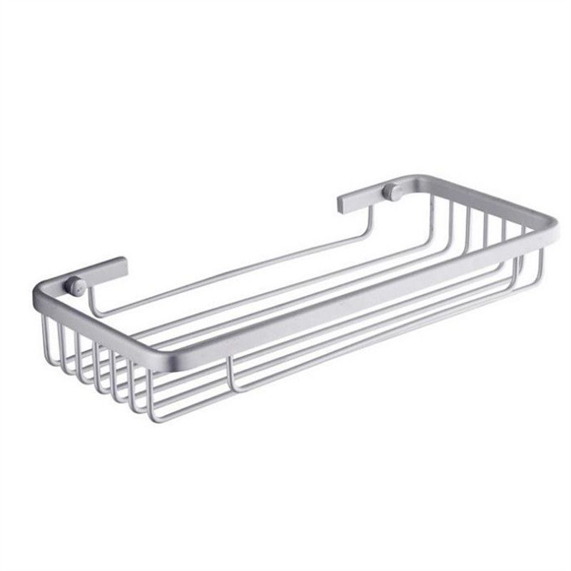 Chrome Aluminum Wall Mount Compartment Shower Rack
