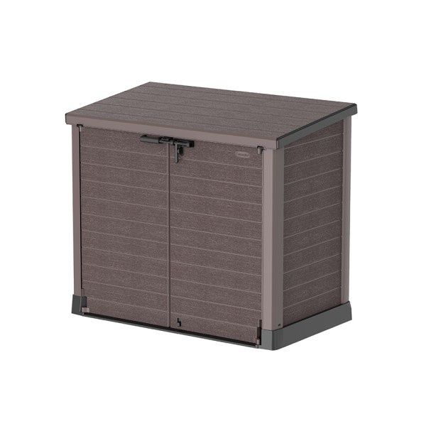 Cosmoplast Storage Shed Flat Lid 1200l Dark Brown