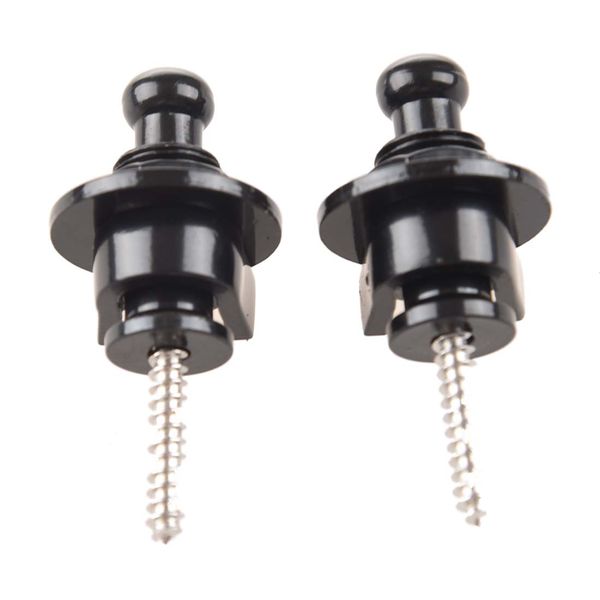 a Pair of Guitar Strap Locks Black