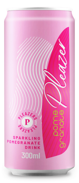Pleazer Sparkling Pomegranate Drink -300ml Can (24 Pack)