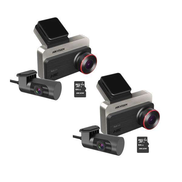 2 x Hikvision C200S Dashcam with 64GB Micro-SD
