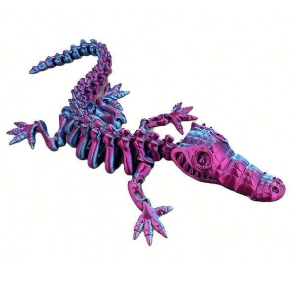 Kids 3D Realistic Skeleton Crocodile Figure Ornamental Toy (20cm)