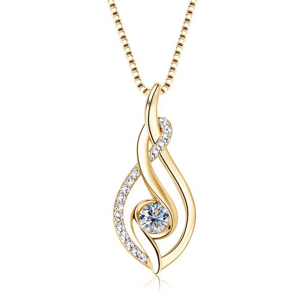 ZELTRYN High-End Sterling Silver Moissanite Necklace