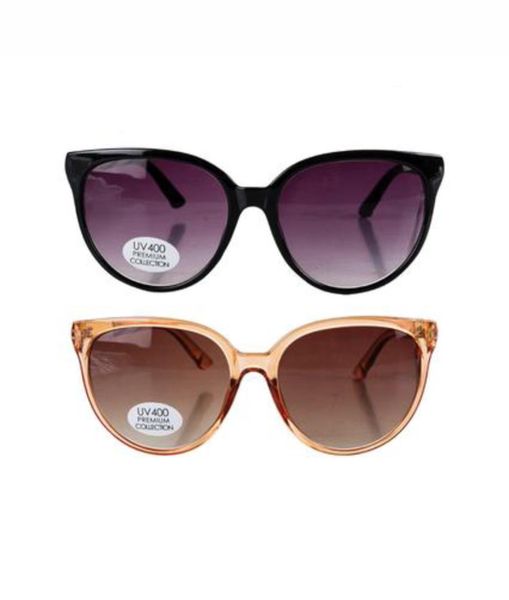 2 Pairs of Ladies Oversized Cat Eye Sunglasses