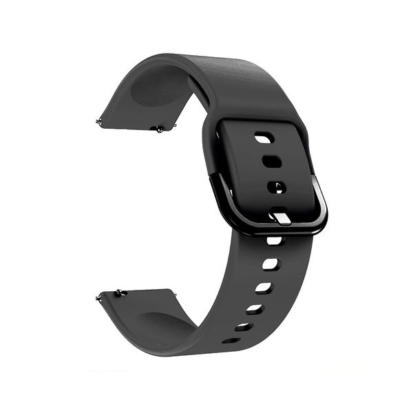 20mm Silicone Band Compatible with Samsung Galaxy Watch - Black - 2 Pack