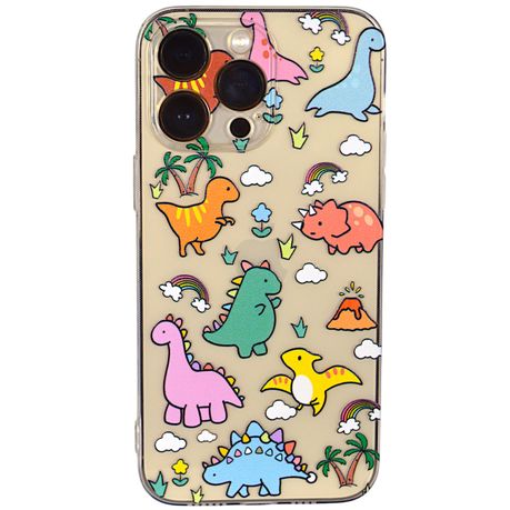 Phone Case with Little Dinosaurs and Pro Cam - Iphone 15 Pro Max - Clear Image