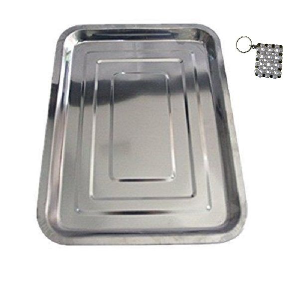 Stainless Steel Tray - Versatile Serving Tray for Home and Key Holder