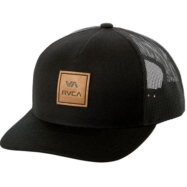 RVCA Mens VA ATW Curved Brim Trucker - Black