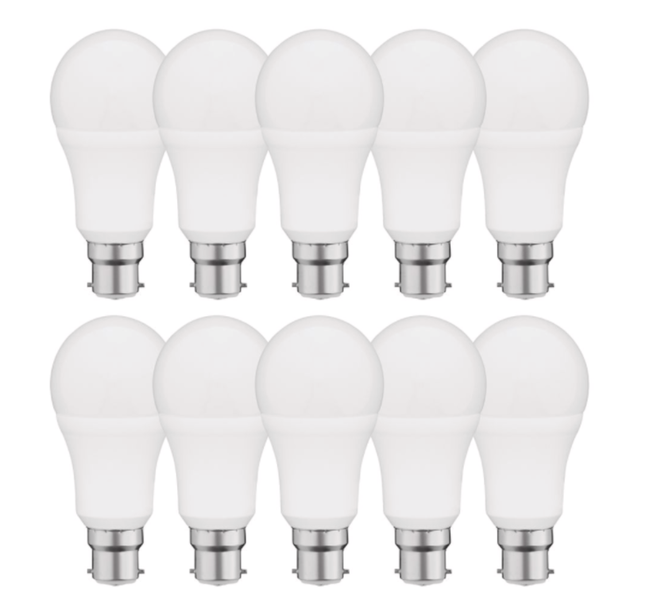 10 Pack - Natural White LED 7w Light Bulb B22
