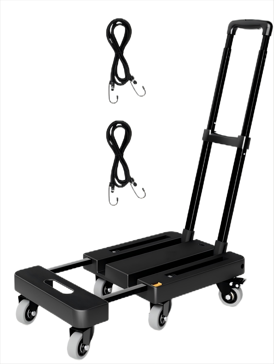 200KGS Heavy Duty Trolley Luggage Cart Foldable Hand Truck Multiple Purpose