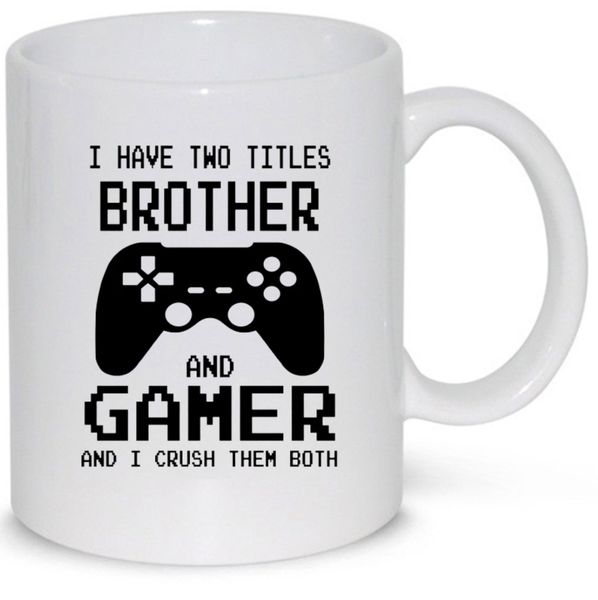 Brother and Gamer Birthday Christmas Gaming Gift 11Oz Premium Coffee Mug