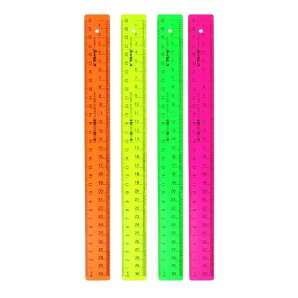 20cm Flexible Ruler Plastic Ruler Set Assorted Colour Ruler for School