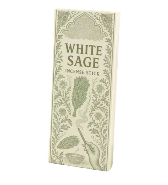 26-Piece White Sage Incense Sticks - Handmade Herbal Aromatherapy Incense