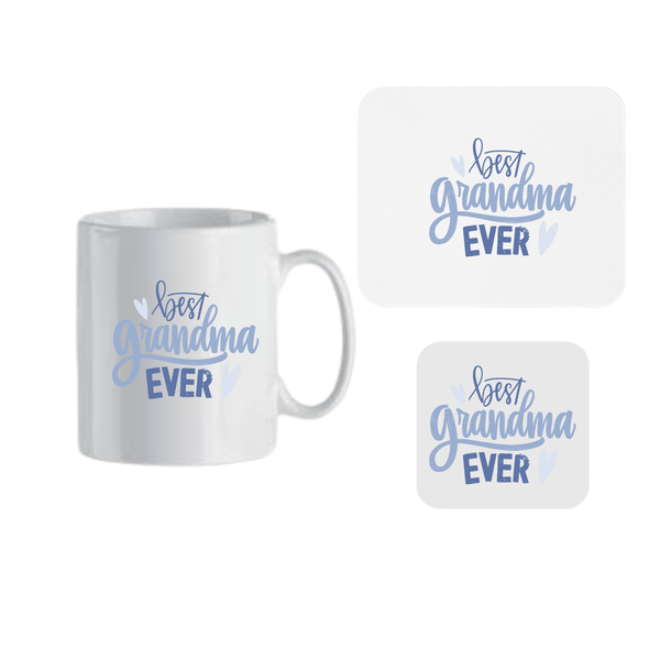 Best Grandma Ever Mug, Coaster and Mousepad